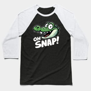 Oh Snap Cartoon Croc Baseball T-Shirt